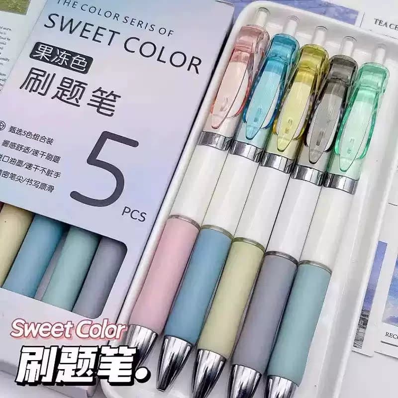 高颜值按动中性笔刷题笔ins学生学习会议签字笔0.5mm黑色速干顺滑 - 缩略图2