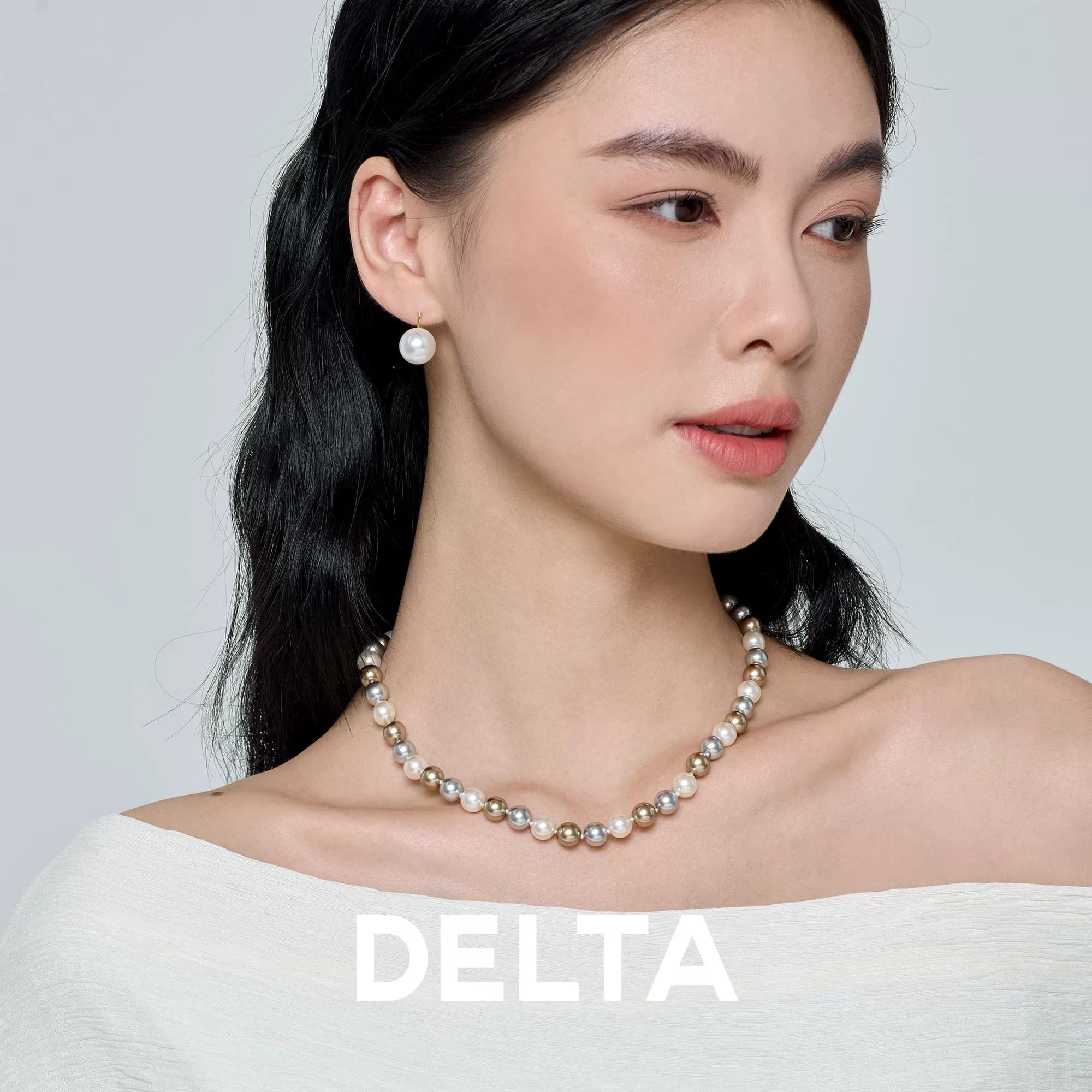 DELTA高跟鞋澳白大珍珠耳环s925银耳饰女简约轻奢无耳洞耳夹耳饰 - 缩略图3
