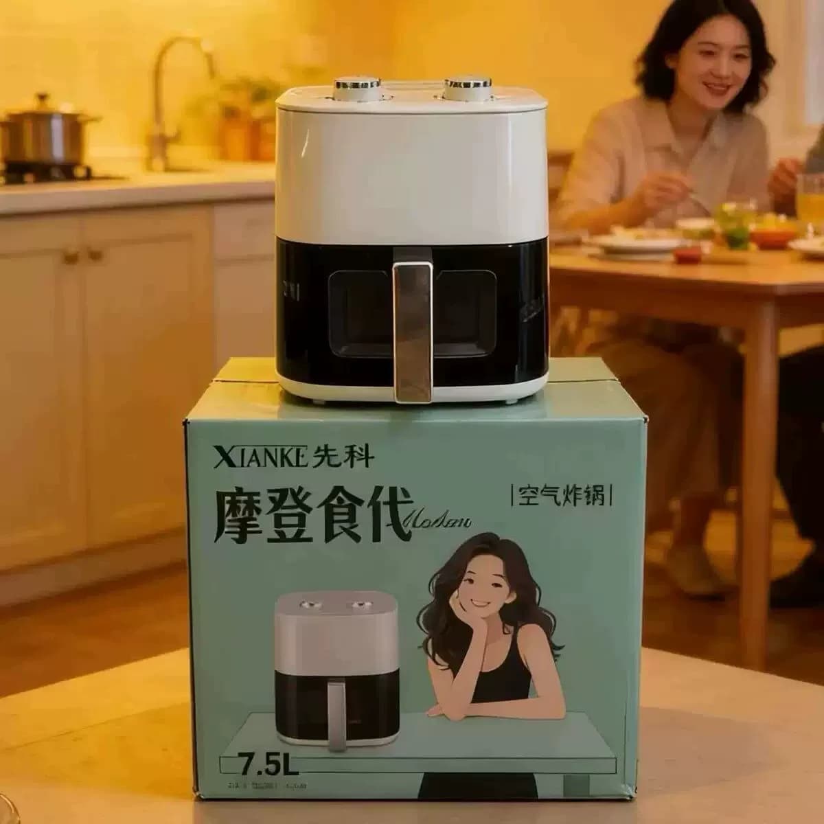 先科空气炸锅大容量7.5L家用电炸锅玻璃可视薯条机热卖多功能烤箱 - 缩略图4