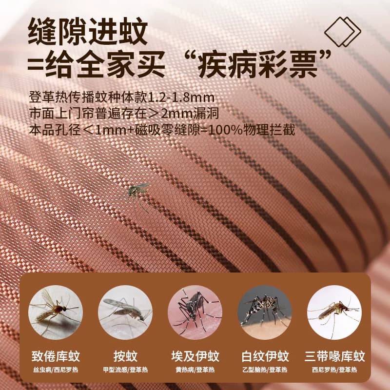 2026新款金刚网防蚊门帘加密磁块自吸免打孔家用卧室夏季防蝇纱窗 - 缩略图2