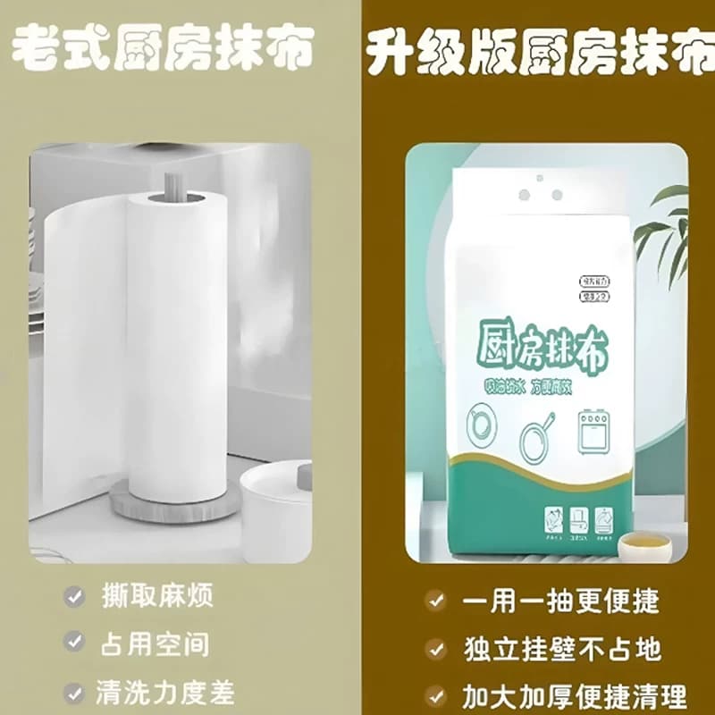 1包30抽悬挂式懒人抹布干湿两用清洁厨房一次性洗碗布吸水吸油 - 缩略图2