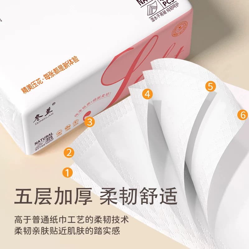 大包抽纸400张卫生纸纸巾家用实惠装面巾纸厨房餐巾纸擦手纸厕纸 - 缩略图2