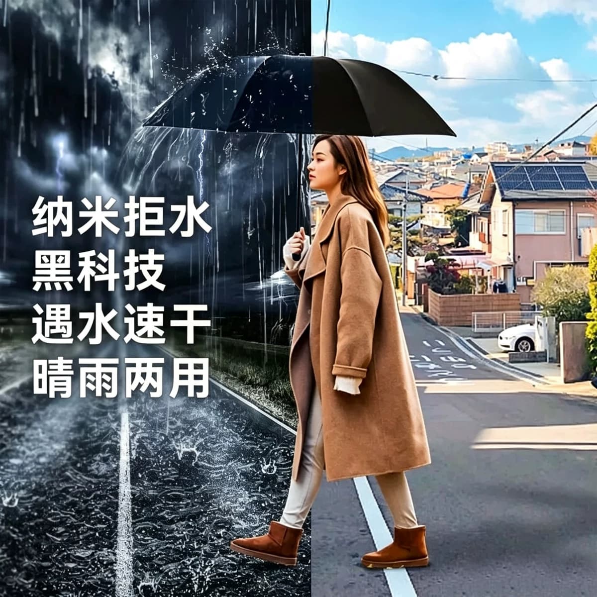 全自动雨伞男女折叠太阳伞加大加固抗风暴晴雨两用防晒遮阳伞便携 - 缩略图3