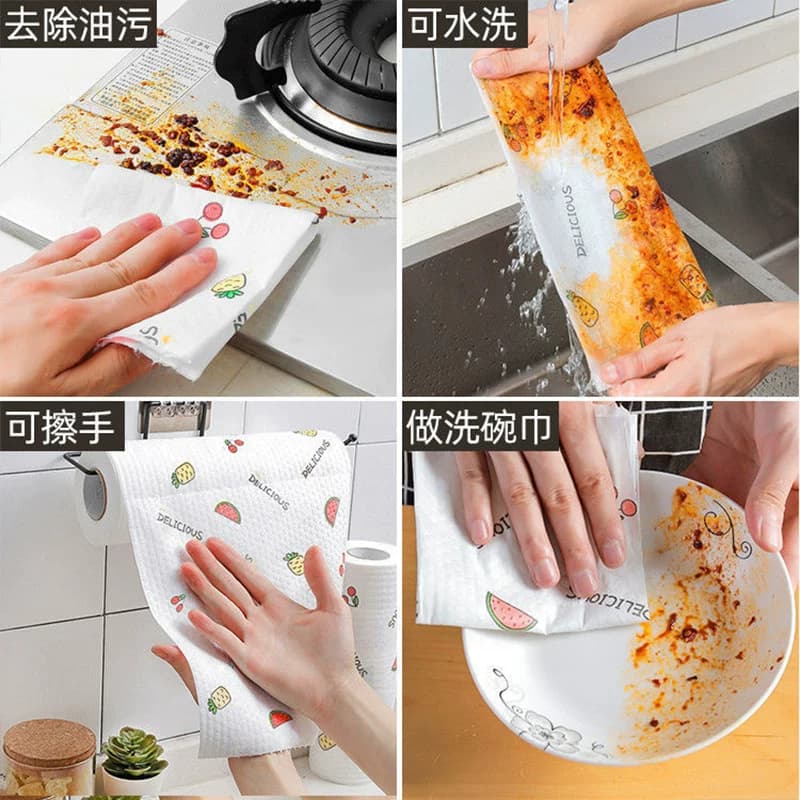 懒人抹布干湿两用清洁用品厨房用纸专用纸巾一次性洗碗布吸水吸油 - 缩略图4