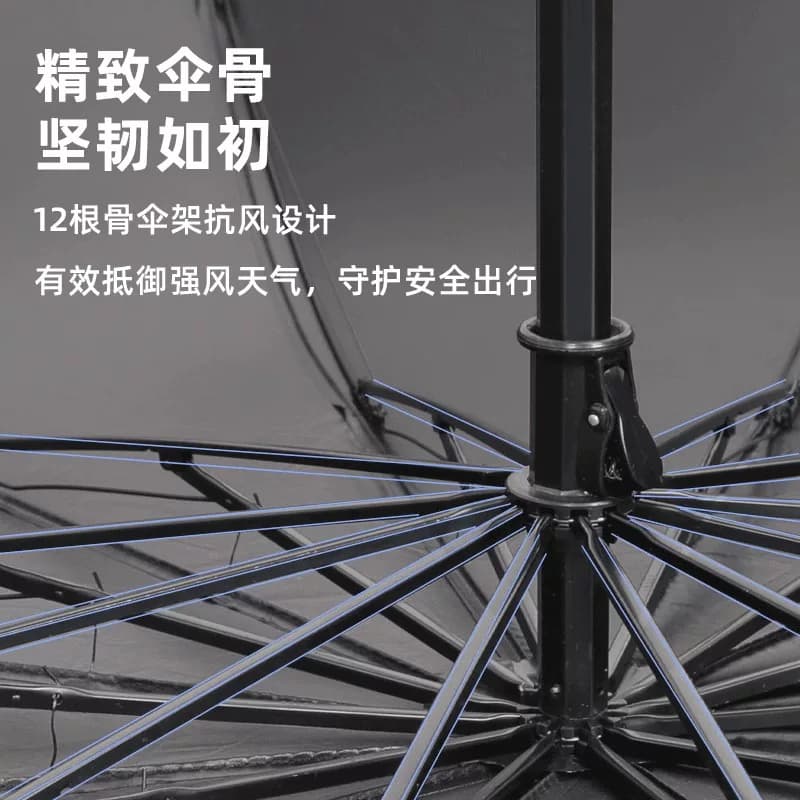 超大号雨伞加大加厚加固男士双人三人伞晴雨两用手动折叠遮阳伞女 - 缩略图4