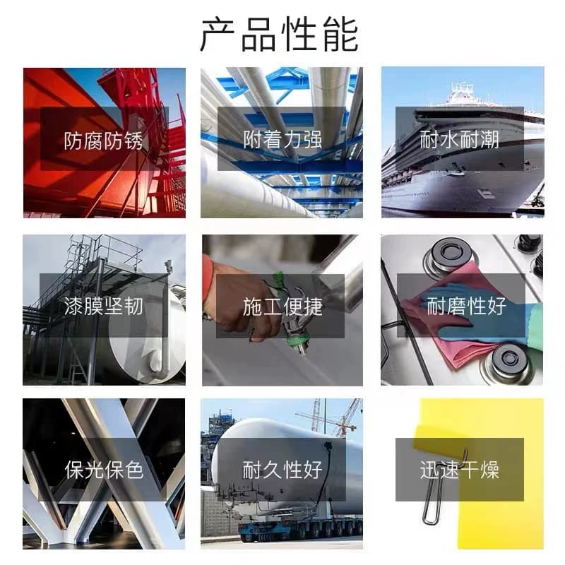 防锈漆金属漆铁用防腐免除锈家用油漆户外彩钢瓦门翻新银粉漆黑色 - 缩略图2
