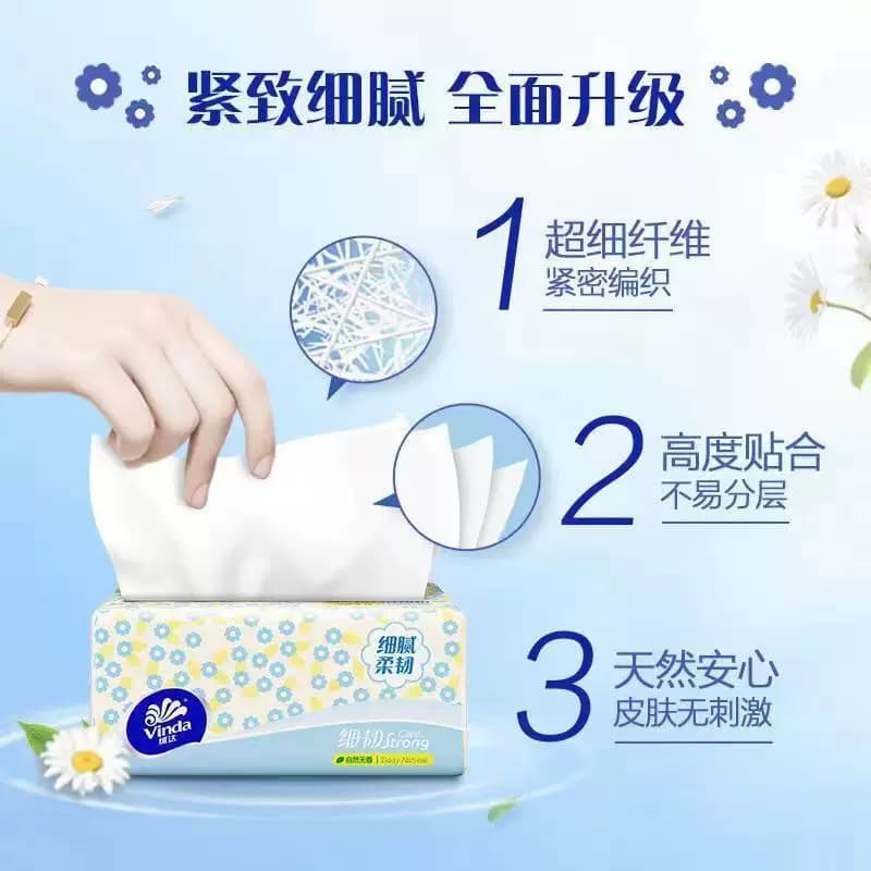 维达抽纸纸巾100抽24包大包家用实惠装擦手卫生纸餐巾纸面巾纸抽 - 缩略图2