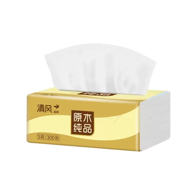 清风森林抽纸5层加厚300张纸巾家用餐巾纸卫生纸面巾纸 - 缩略图5