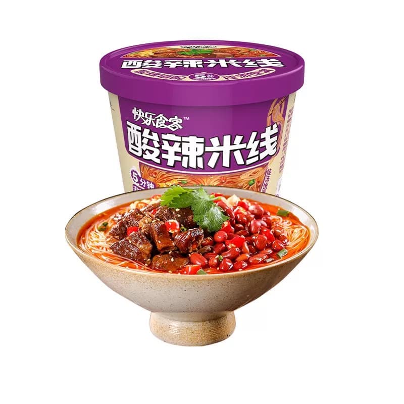 稻花香 过桥米线酸辣米线冲泡粉丝方便面泡面宿舍夜宵1杯装 - 缩略图5
