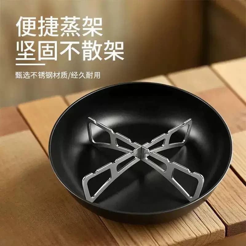 户外不锈钢十字蒸架露营家用厨房锅垫锅架蒸煮架露营便携野餐烧烤 - 缩略图4