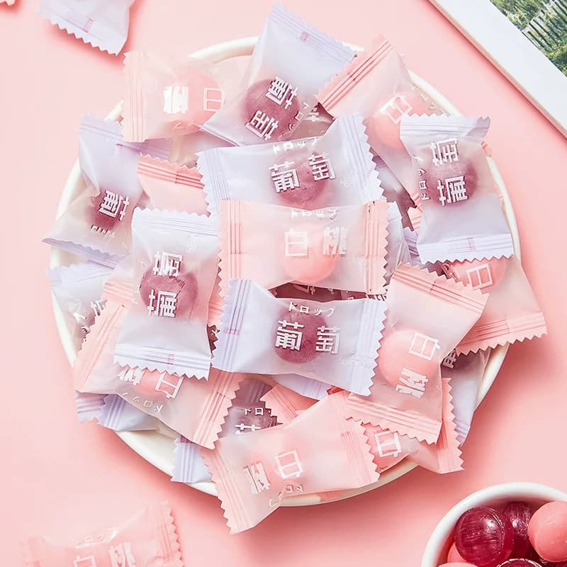 白桃味水果硬糖高颜值小零食结婚喜糖网红糖果散装批发水果味混合 - 缩略图2