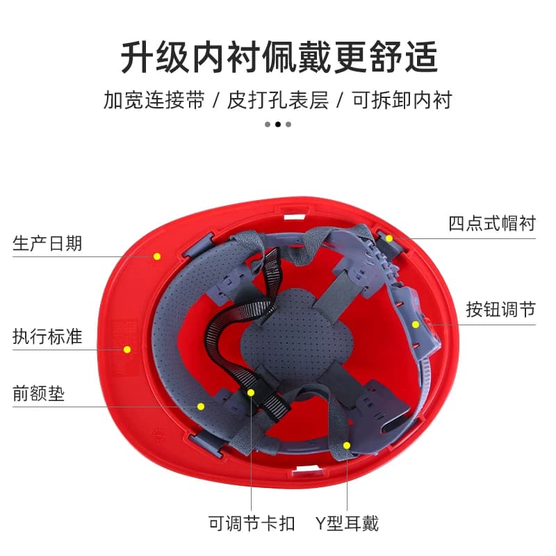 安全帽工地国标男施工领导防护头盔工程男夏劳保白色透气加厚 - 缩略图2