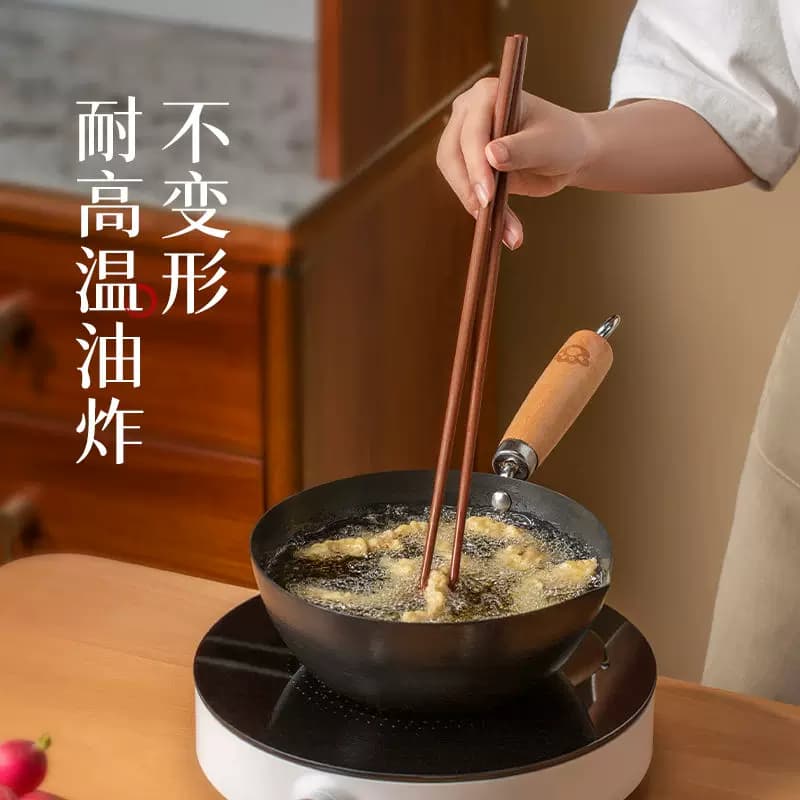 加长款火锅筷子家子捞面炸油条防滑家用鸡翅木筷油炸高温楠竹神器 - 缩略图4