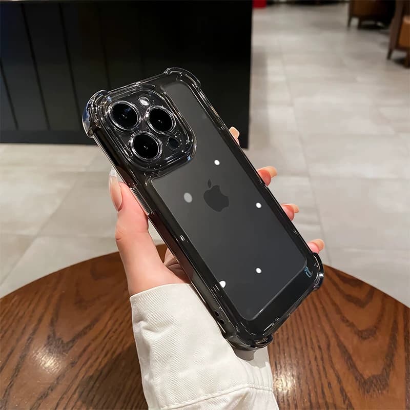 简约高级感适用苹果14手机壳17pro气囊iphone13透明16pro全包max防摔14promax硅胶11/12男x/xr/8plus女15pro - 缩略图2