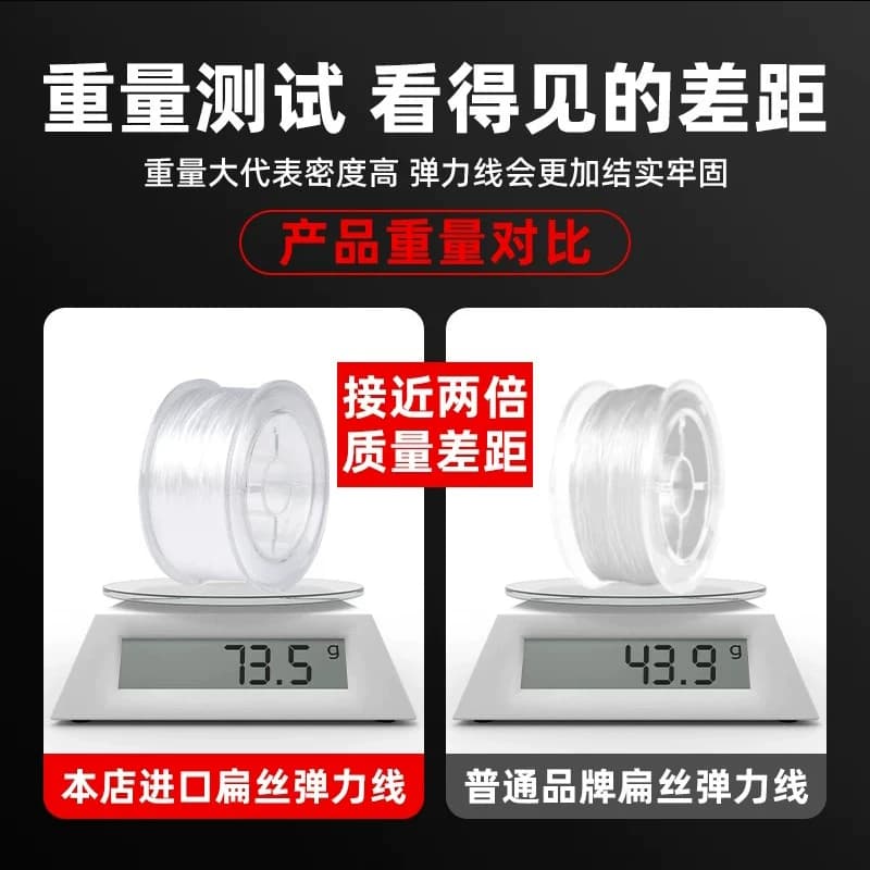 日本进口扁丝串珠线手串弹力绳弹力线文玩水晶手链穿珠子的松紧线 - 缩略图3