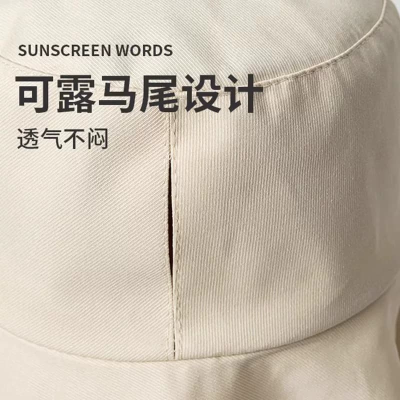 露思同款大帽檐渔夫帽女2026新款夏季骑车防晒帽超大披肩遮阳帽子 - 缩略图4