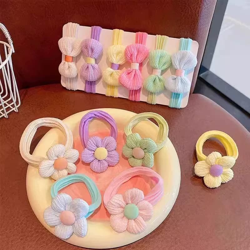 毛巾圈儿童发绳不伤发扎头绳女童橡皮筋发圈头饰小女孩扎马尾可爱 - 缩略图3