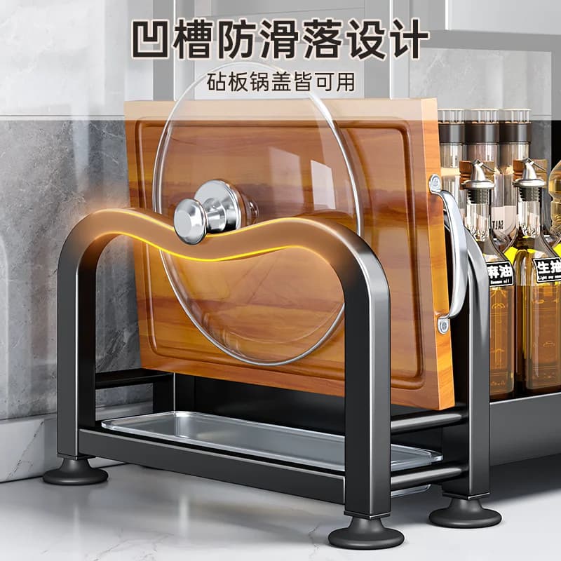 厨房置物架置物架多功能调料品架厨房盐调味罐收纳盒台面调料架子 - 缩略图2