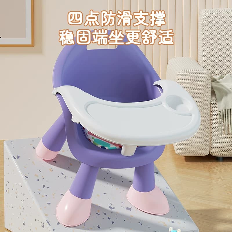 宝宝吃饭桌餐椅凳子婴儿童椅子家用塑料靠背座椅叫叫小板凳多功能 - 缩略图4