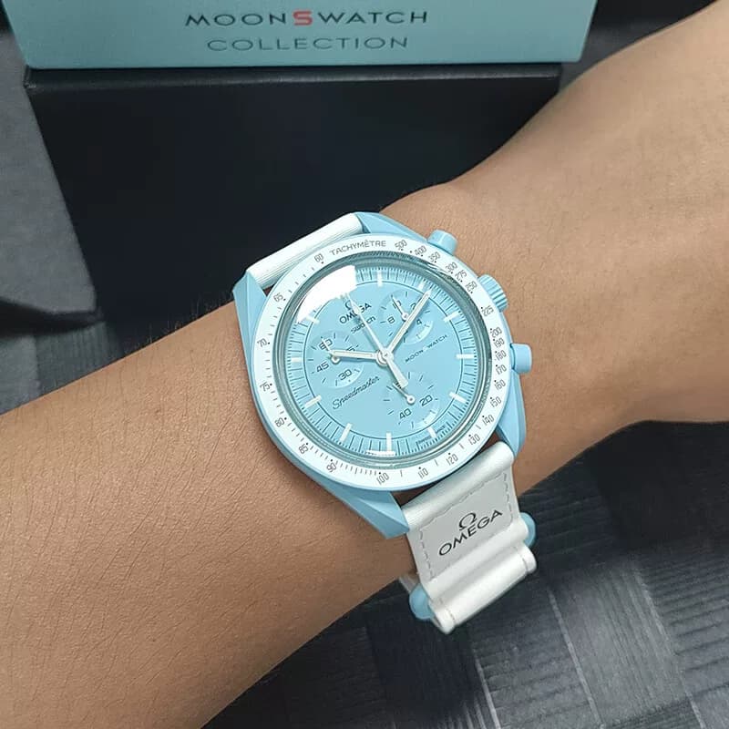 瑞士欧米茄Swatch联名款行星超霸石英手表男女腕表情人节日送礼物 - 缩略图3