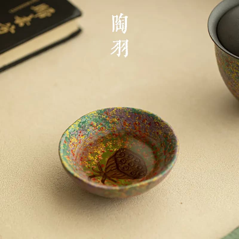 岩绘时光莲吉杯家用陶瓷茶杯主人杯个人专用品茗杯功夫茶具单杯 - 缩略图2