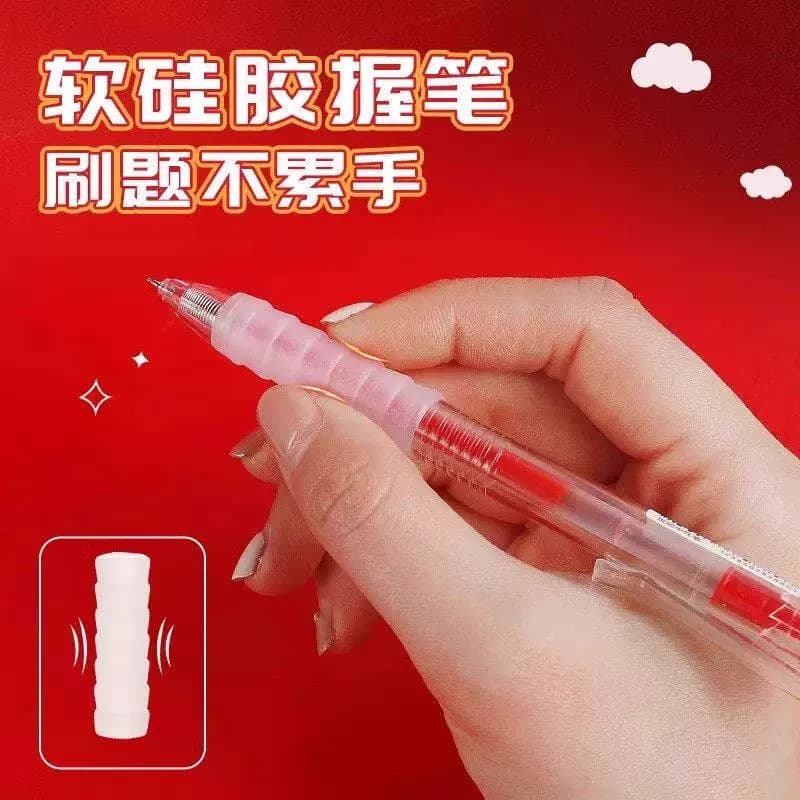 云握中性笔红色笔学生专用红笔老师改作业教师红色圆珠笔高颜值签 - 缩略图4