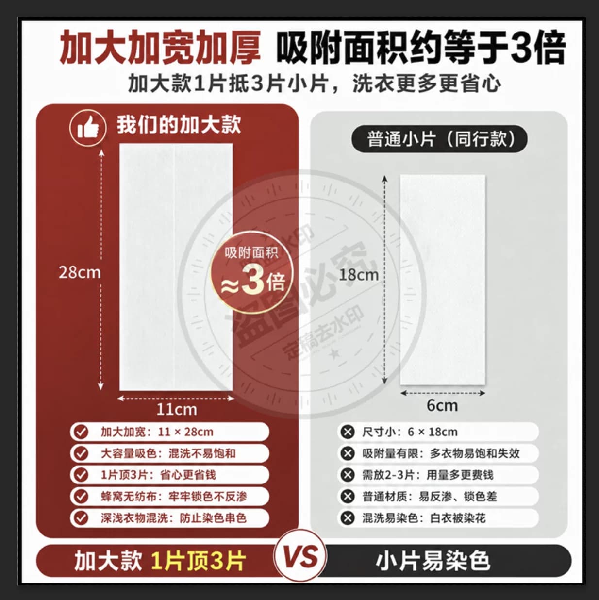 顺和安堂色母片防串色防染色洗衣片服防串色染色吸色纸[一盒30片] - 缩略图2