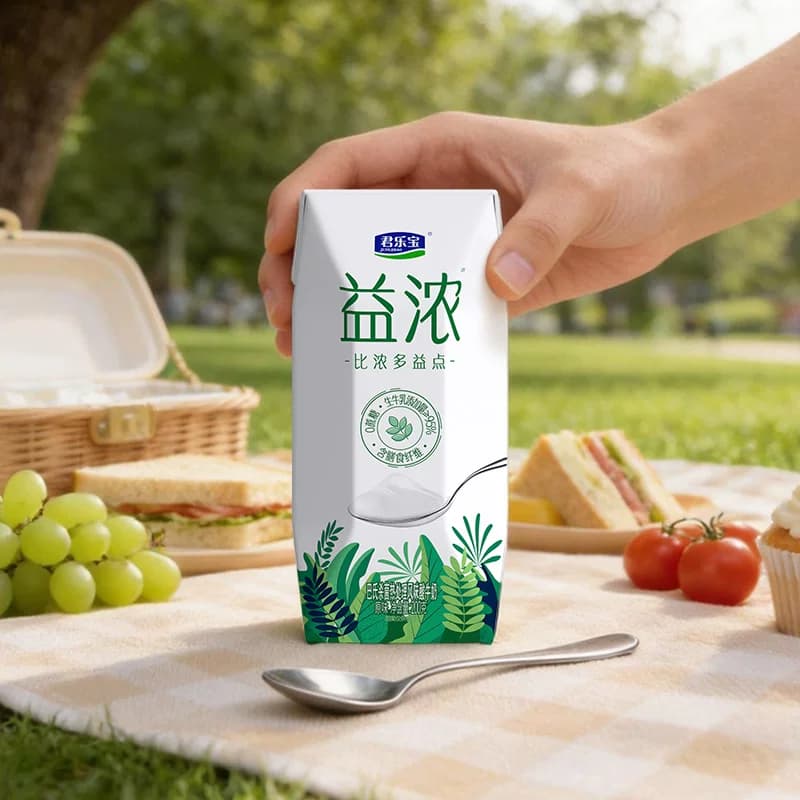 君乐宝益浓酸奶含膳食纤维原味常温酸奶整箱量贩装 - 缩略图4