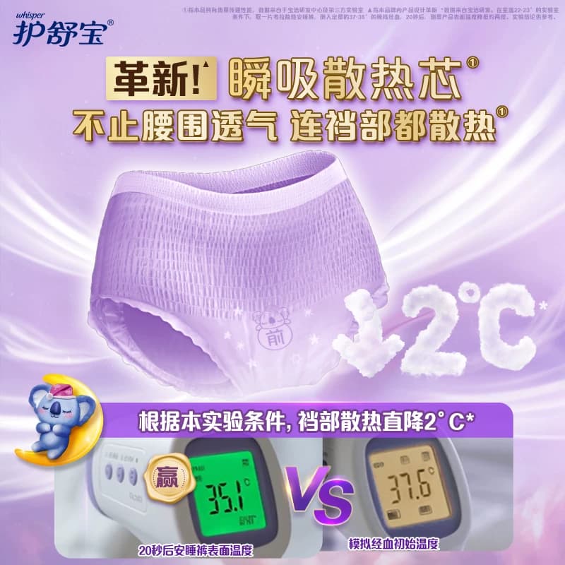 【热销爆款】护舒宝散热安睡安心裤L/XL码透气裤型卫生巾姨妈巾 - 缩略图2