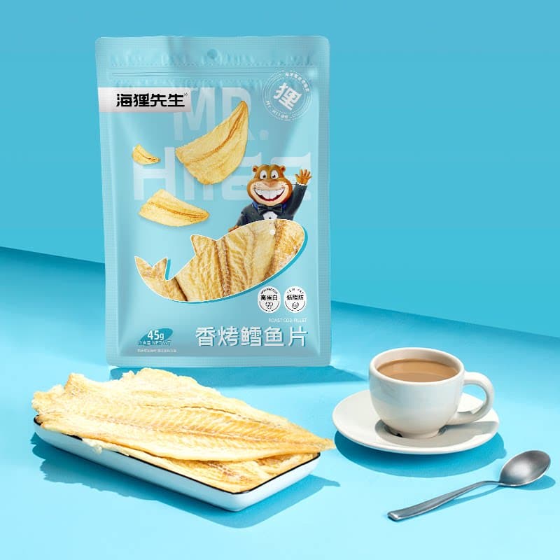海狸先生香烤鳕鱼片即食海鲜高蛋白健康低脂大连特产零食 - 缩略图4