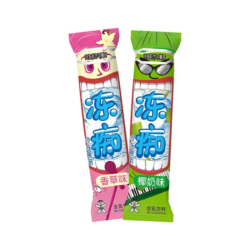 旺旺冻痴网红冰品雪糕香草椰奶混合口味冰棍儿时棒冰解暑常温储存 - 缩略图3