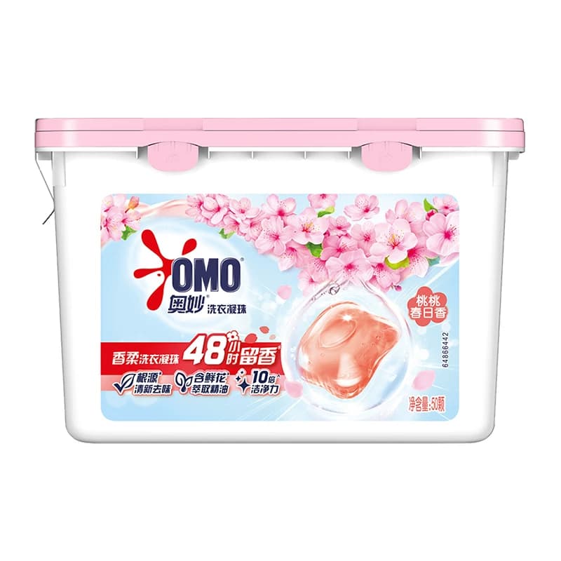 奥妙桃桃春日香柔洗衣凝珠400G持久留香抑菌除螨去渍（50颗） - 缩略图2