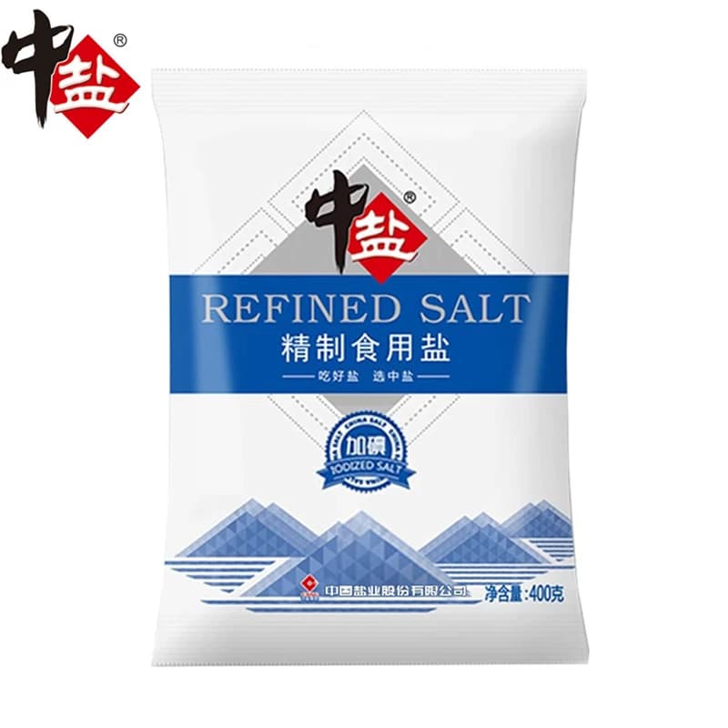 中盐精制食用盐400g无碘加碘家用炒菜调味低钠井盐深井优质健康 - 缩略图4