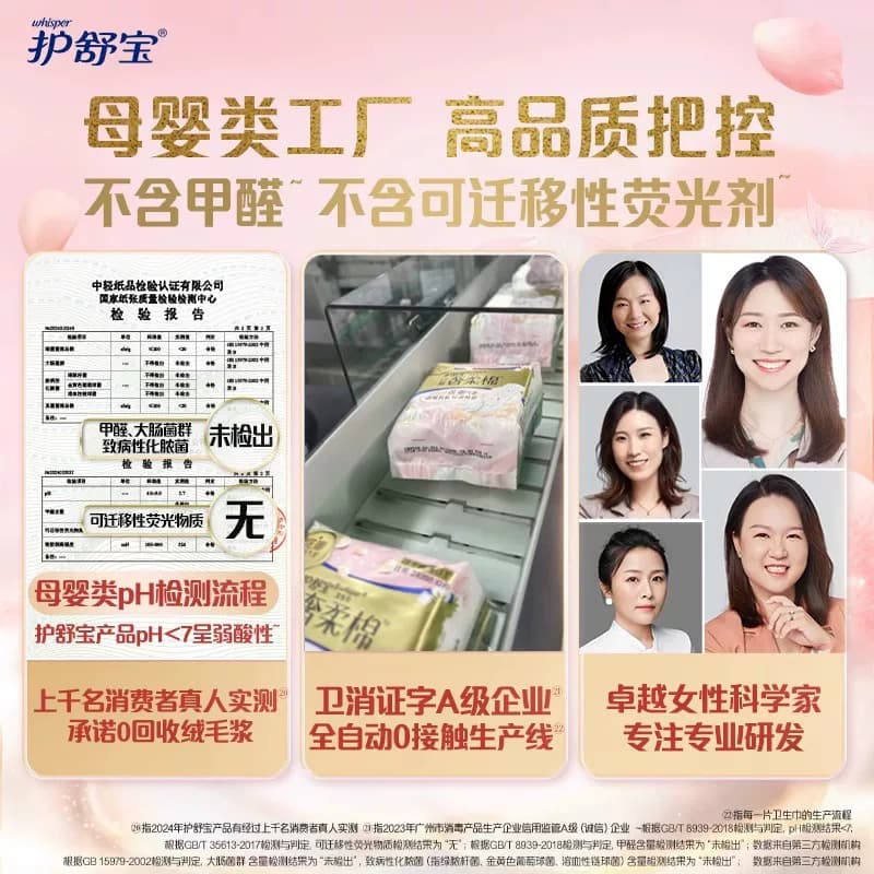 【热销爆款】护舒宝奢柔棉气垫卫生巾163mm多规格可选透气姨妈巾 - 缩略图5
