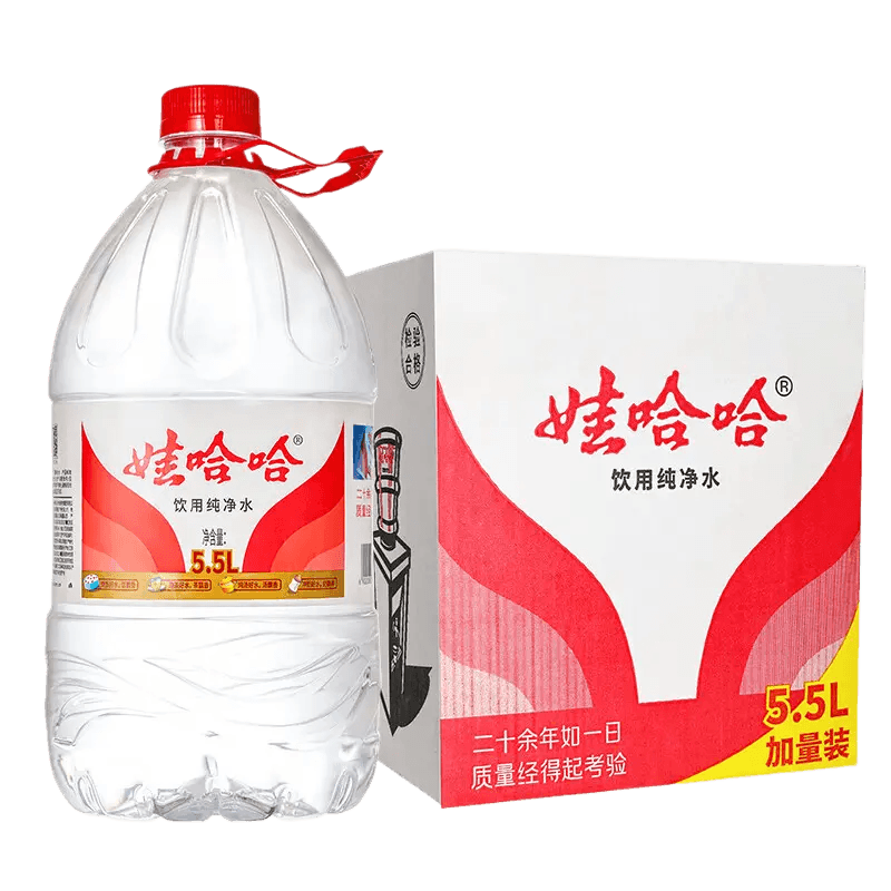 娃哈哈饮用纯净水5.5L*4桶箱装水质清纯爽口宜人匠心做好水 - 缩略图5