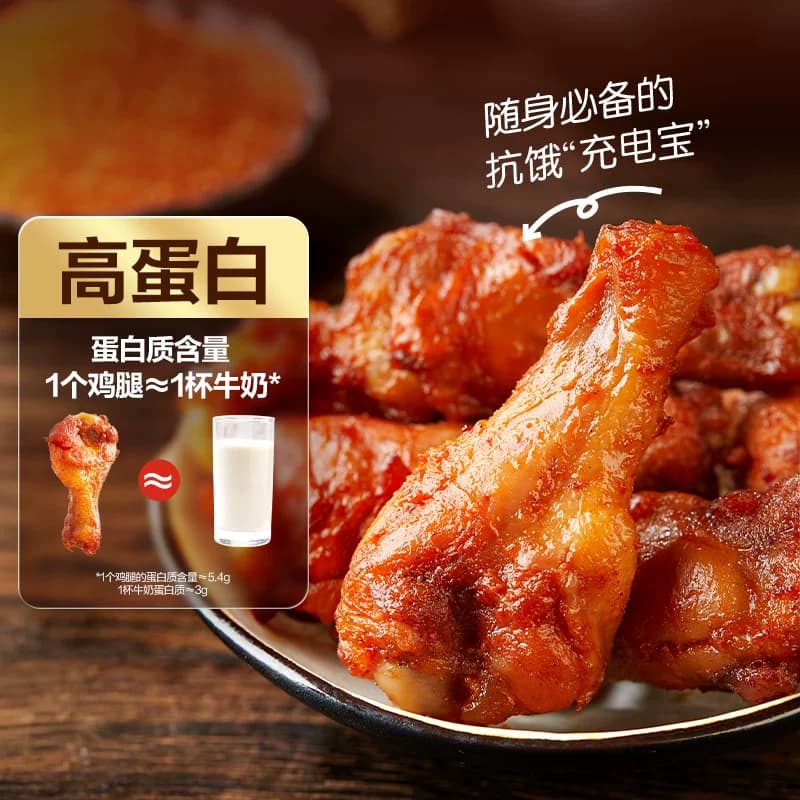 良品铺子奥尔良风味小鸡腿鸡翅根香辣卤味熟食办公休闲小吃零食 - 缩略图2