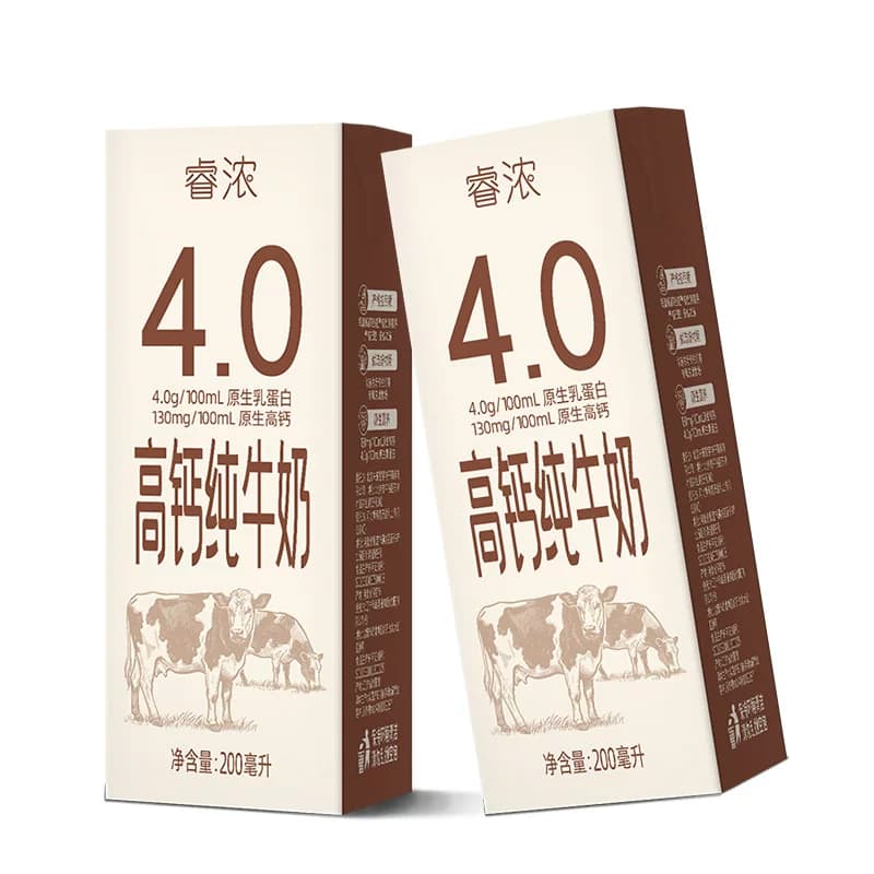 包装升级新希望睿浓苗条砖纯牛奶4.0蛋白200mL*10盒 - 缩略图5