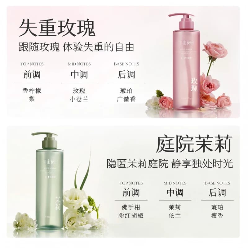 半亩花田氨基酸植萃香氛沐浴露持久留香东方香调植物香气泡沫绵密 - 缩略图5