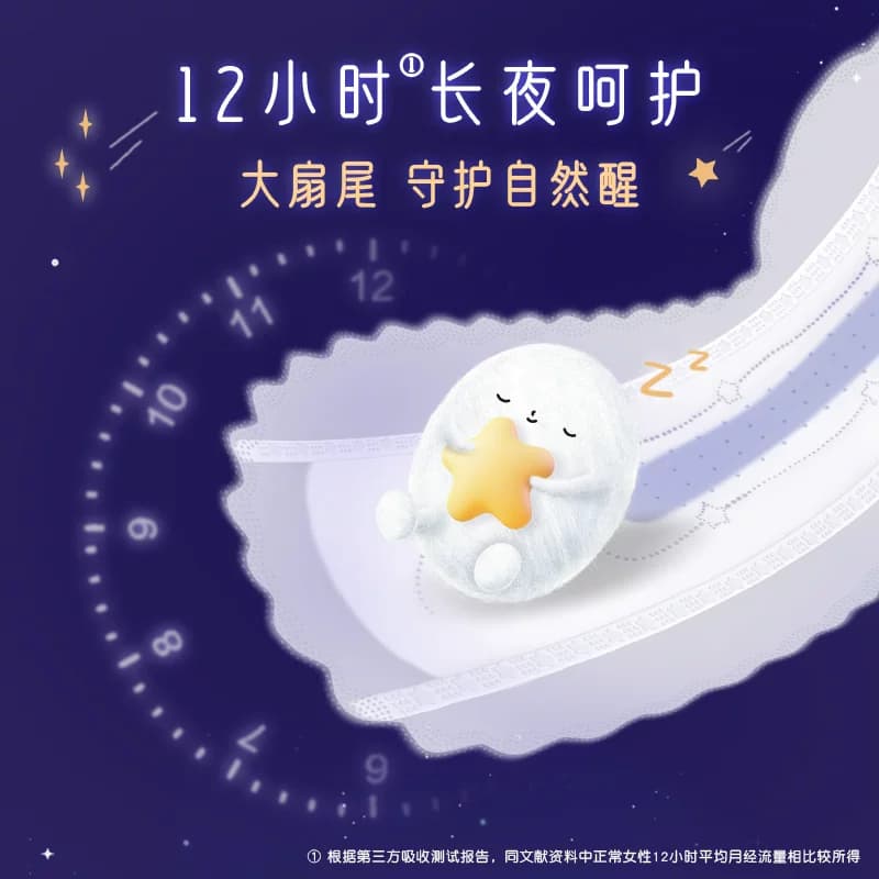 高洁丝夜用蚕丝感放肆睡280mm卫生巾姨妈巾16片 - 缩略图5
