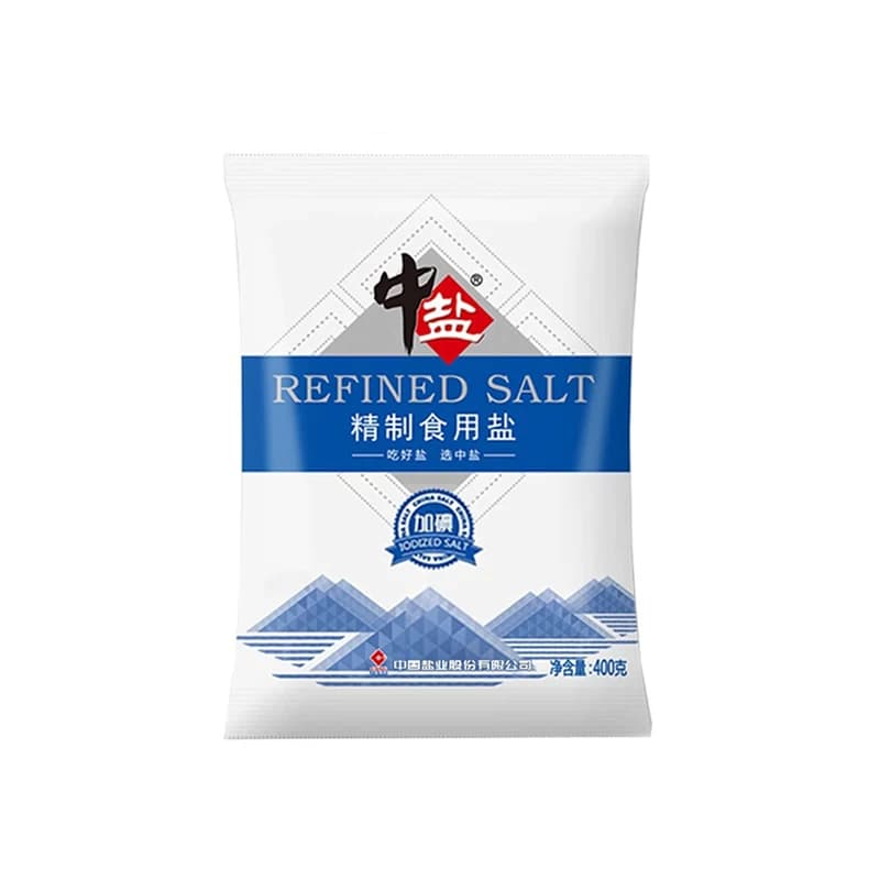 中盐精制食用盐加碘/未加碘400g食用盐巴细盐家用炒菜调味井盐 - 缩略图4