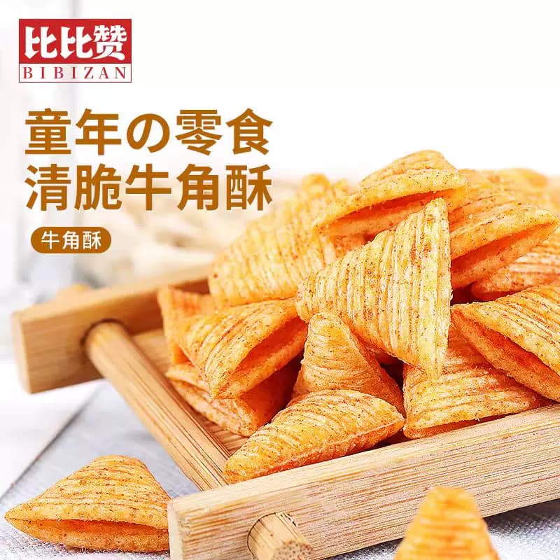 比比赞牛角酥尖角脆混合味膨化薯片锅巴网红爆款零食休闲小吃 - 缩略图2