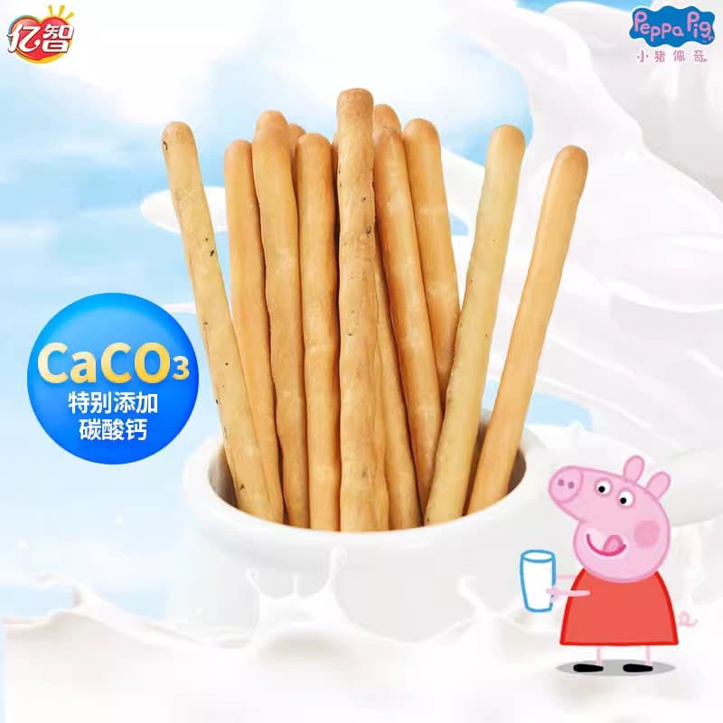 亿智小猪佩奇高钙蔬菜棒棒饼儿童手指饼干宝宝幼儿园零食独立小包 - 缩略图4
