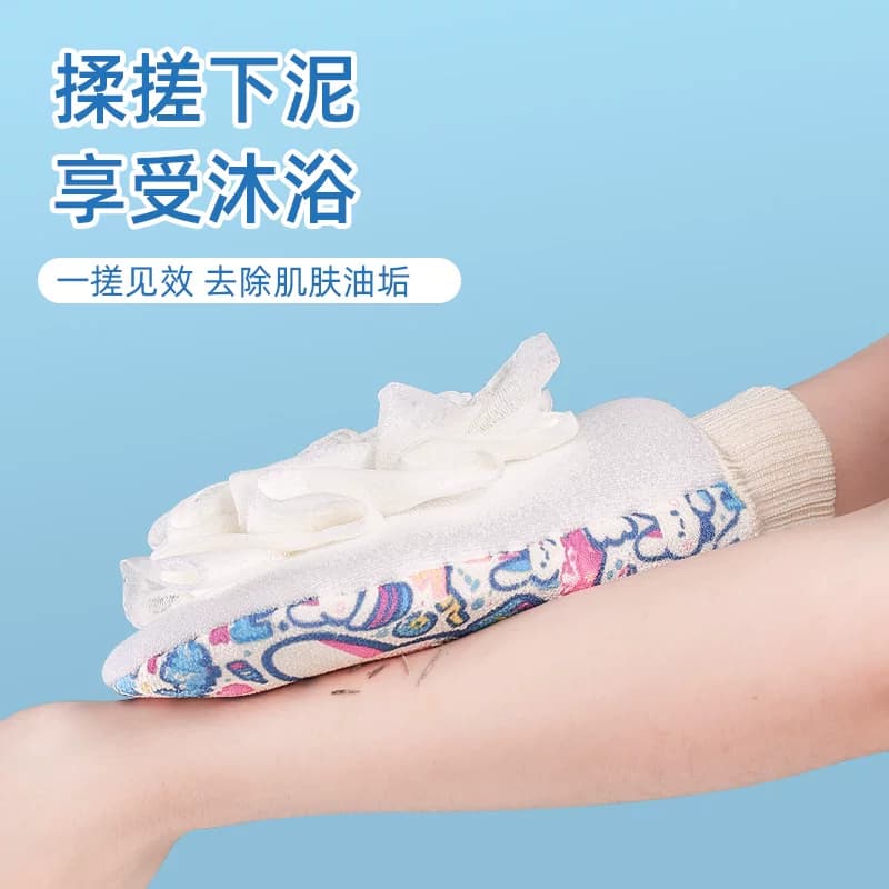 云蕾可爱卡通搓澡手套浴花二合一双面双效搓背巾神器沐浴搓泥1只 - 缩略图4