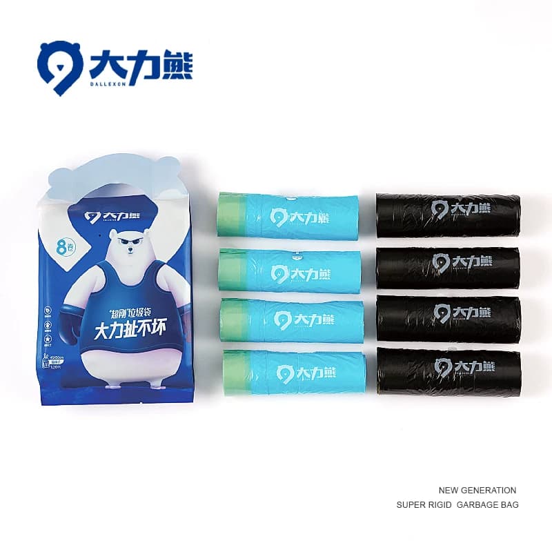 大力熊抽绳手提式垃圾袋家用厨房办公室客厅加厚卫生袋45*50cm - 缩略图2