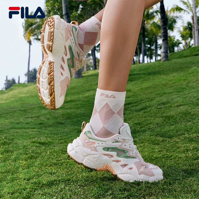 蕨草鞋|杨幂同款FILA斐乐透气女鞋夏老爹鞋运动鞋厚底鞋子休闲鞋 - 缩略图5