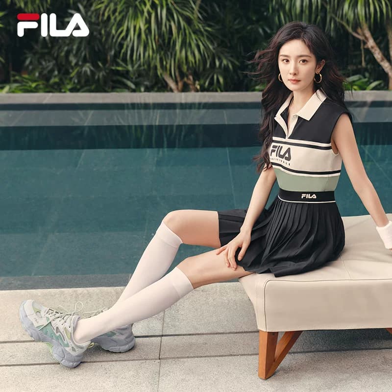蕨草鞋|杨幂同款FILA斐乐透气女鞋夏老爹鞋运动鞋厚底鞋子休闲鞋 - 缩略图4
