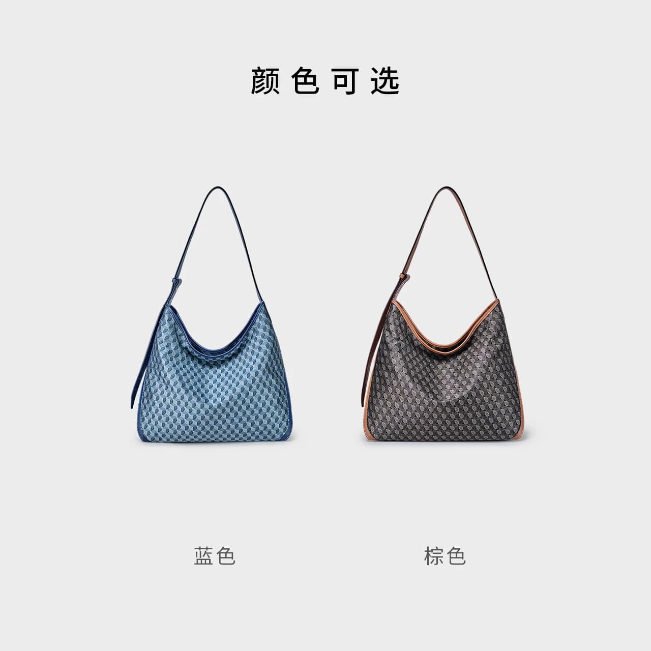 【董洁同款】迪桑娜女包幸运锦囊hobo包老花包单肩包斜挎包腋下包 - 缩略图4