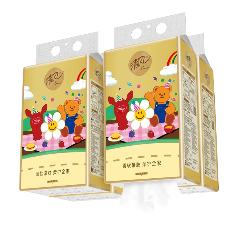 清风wiggle加厚4层300抽悬挂式挂抽抽纸纸巾卫生纸餐巾纸ms - 缩略图5