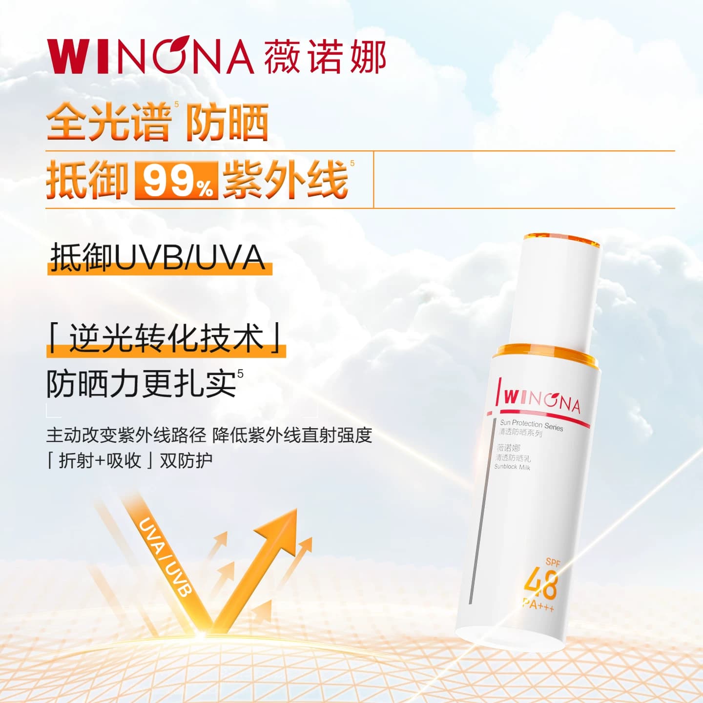 【邓为专属】薇诺娜清透防晒乳敏感肌修护清爽身体油皮学生女通勤 - 缩略图4