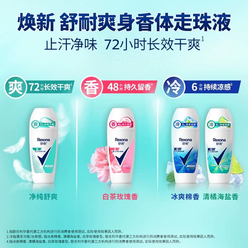 【官方正品】舒耐爽身香体走珠乳液干爽去异味滚珠止汗露正品 - 缩略图5